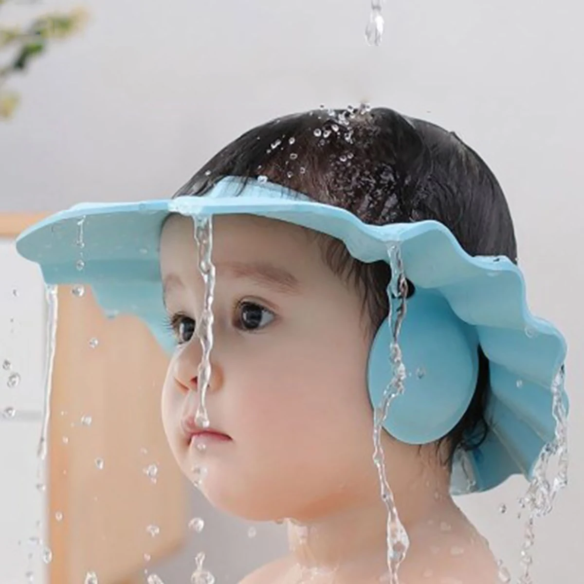 Children\'s shower cap Baby bath cap Shampoo cap Adjustable shampoo cap Mother and baby shampoo cap for children