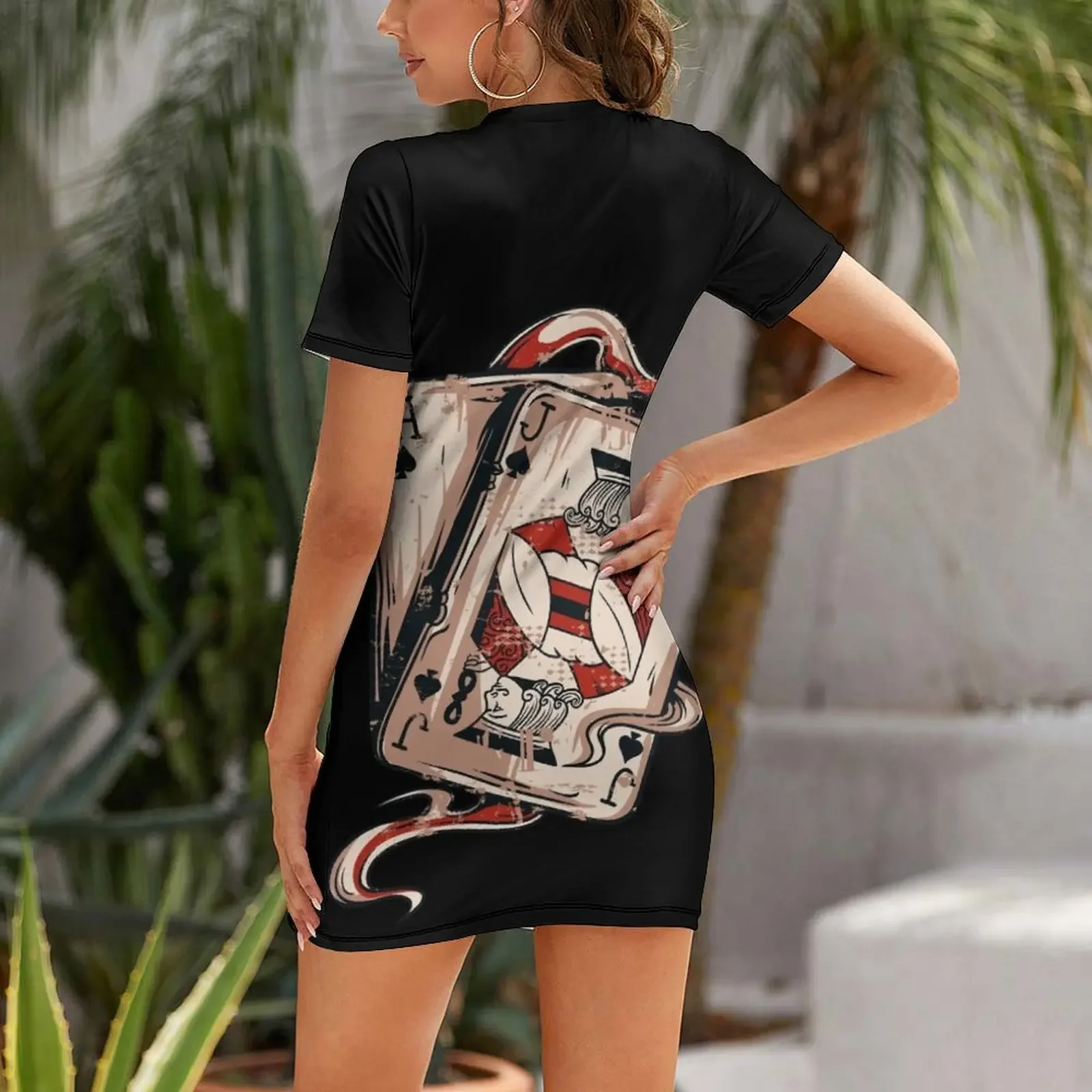 Blackjack Gift Playing Cards Casino Gambling Gift Short-Sleeved Dress Bride dresses wedding dresses for parties Dress
