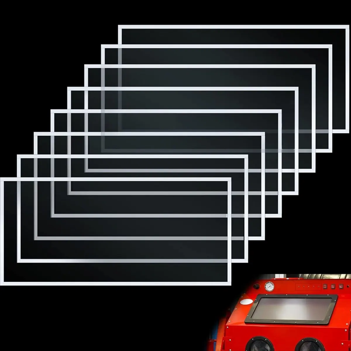 

6 упаковок, защитная пленка для объектива шкафа, 22 х 10 дюймов, клейкая полиэфирная прозрачная пленка для пескоструйной обработки