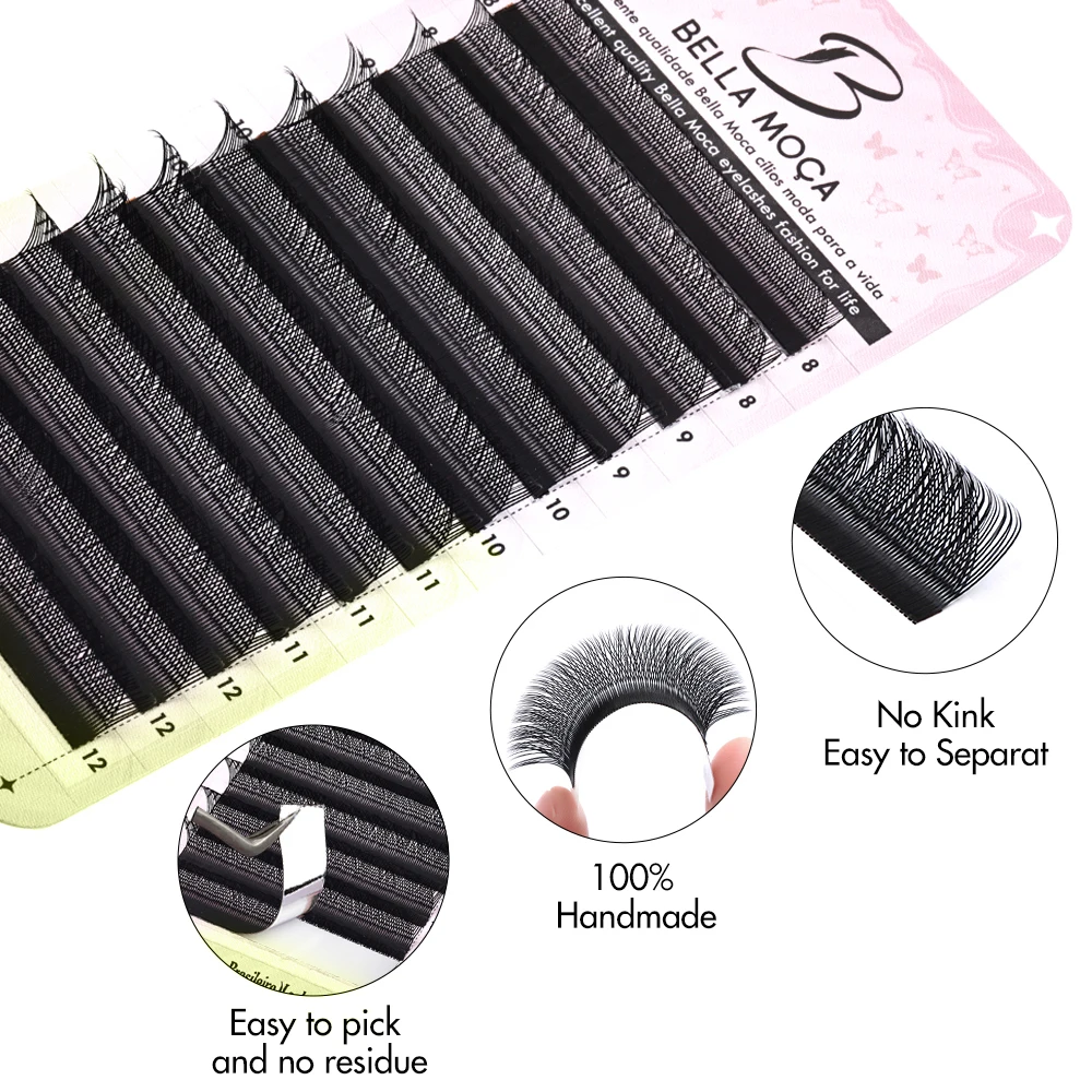 Bella moça U على شكل YY 3D 4D 5D 6D رمش تمديد YY جلدة سوبر لينة موازية مسبقة الصنع مروحة جلدة C/D/M حليقة أدوات ماكياج #4