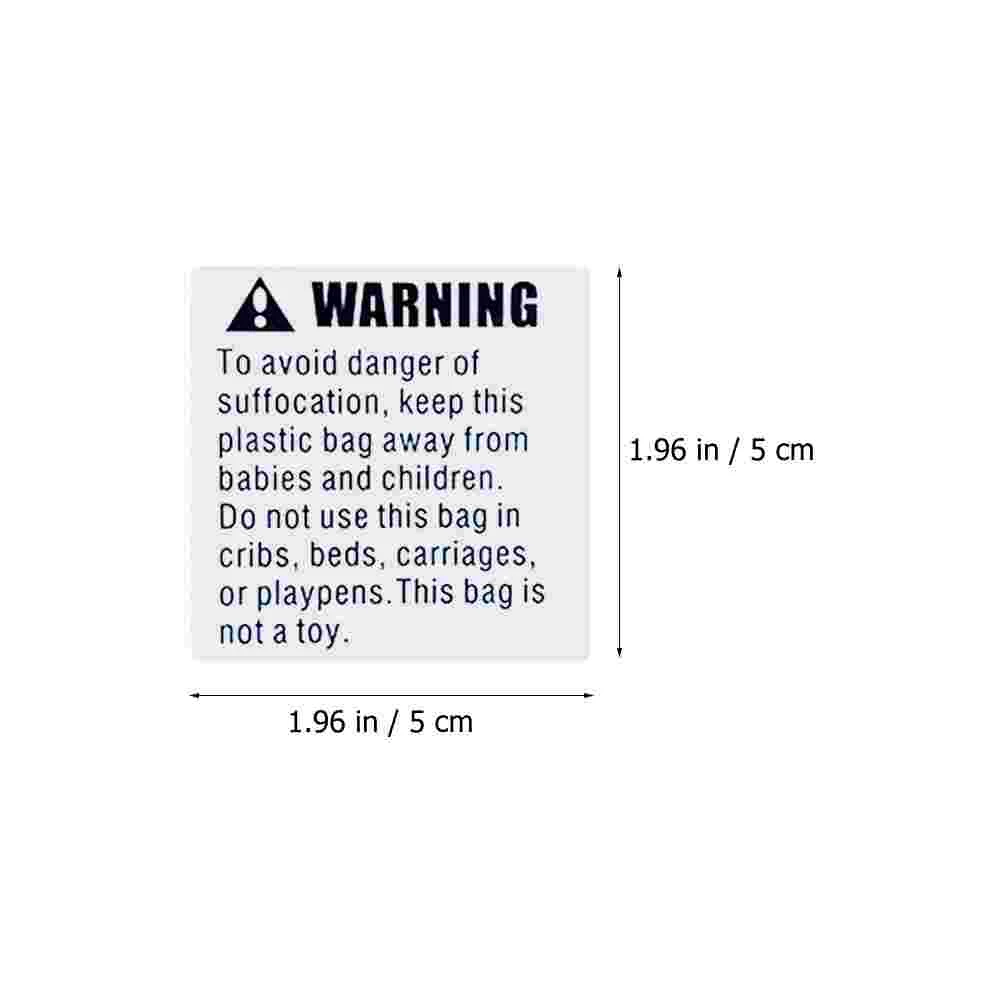 Suffocation Warning Tapes Decals Stickers Choking Sign Shipping Labels Self-adhesive Packing Scrapbook