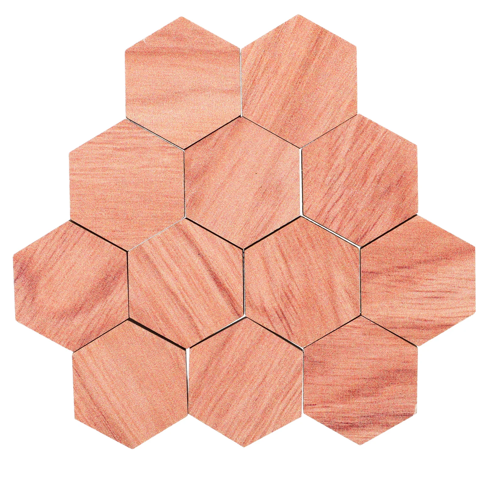 

12Pcs Hexagonal Wooden Fridge Magnets Magnetic Stickers Cute Kitchen Accessories Refrigerator Whiteboard Decor