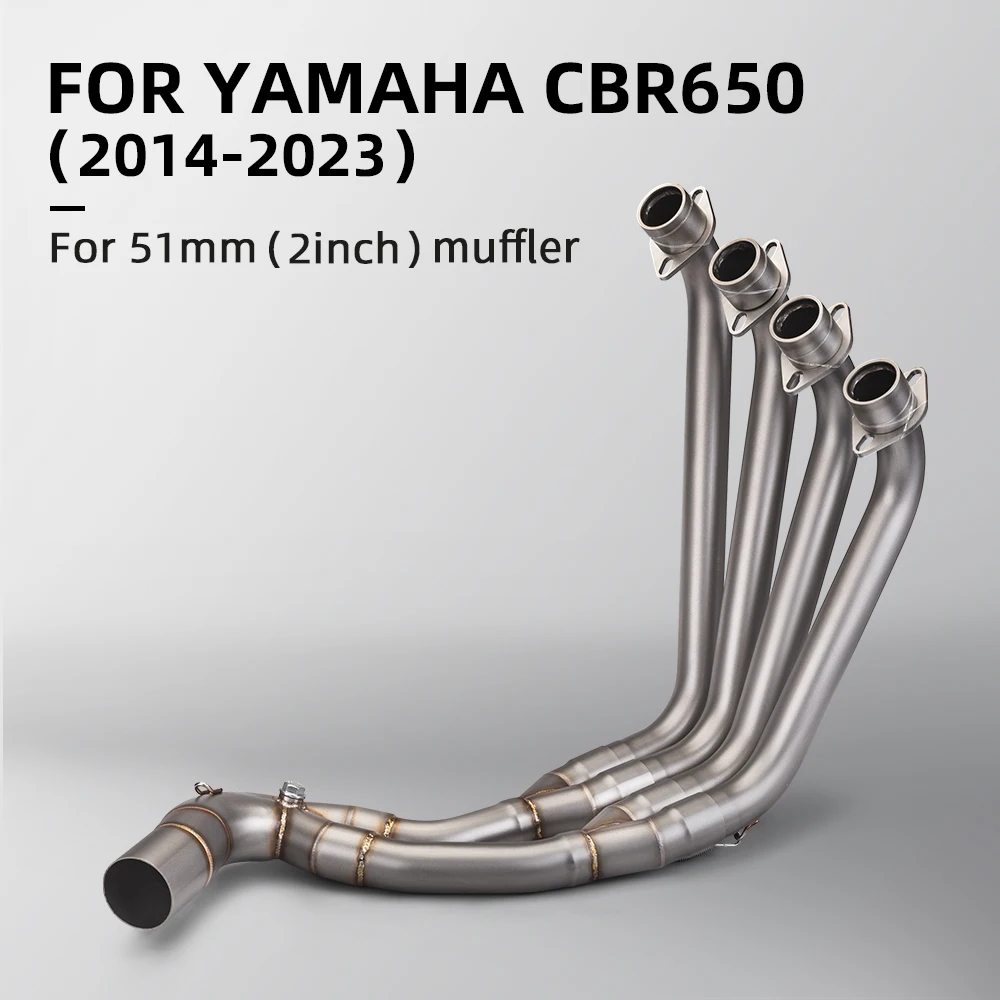 lossless installation, Motorcycle exhaust pipe,  Exhaust system upgrade kit, CBR650R, CBR650, CBR650F, 51mm , 2014-2023