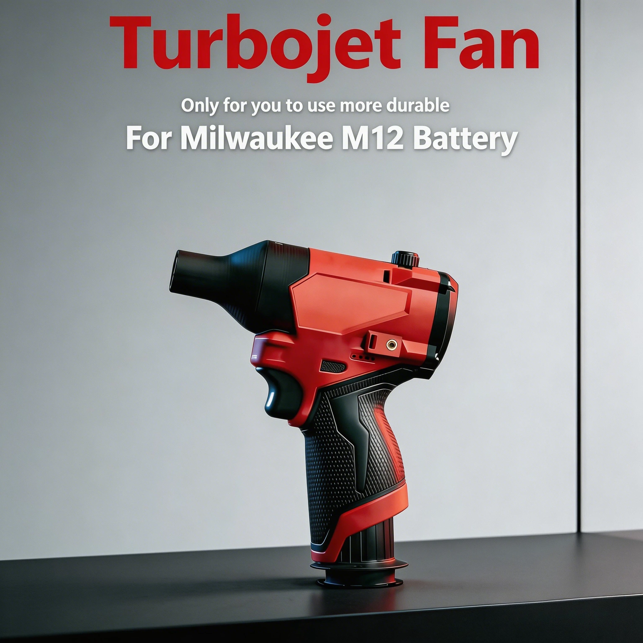 

Brushless Jet Blower for Milwaukee 12V Battery | 160000RPM Violent Turbo Fan Electric Air Duster (No Battery)