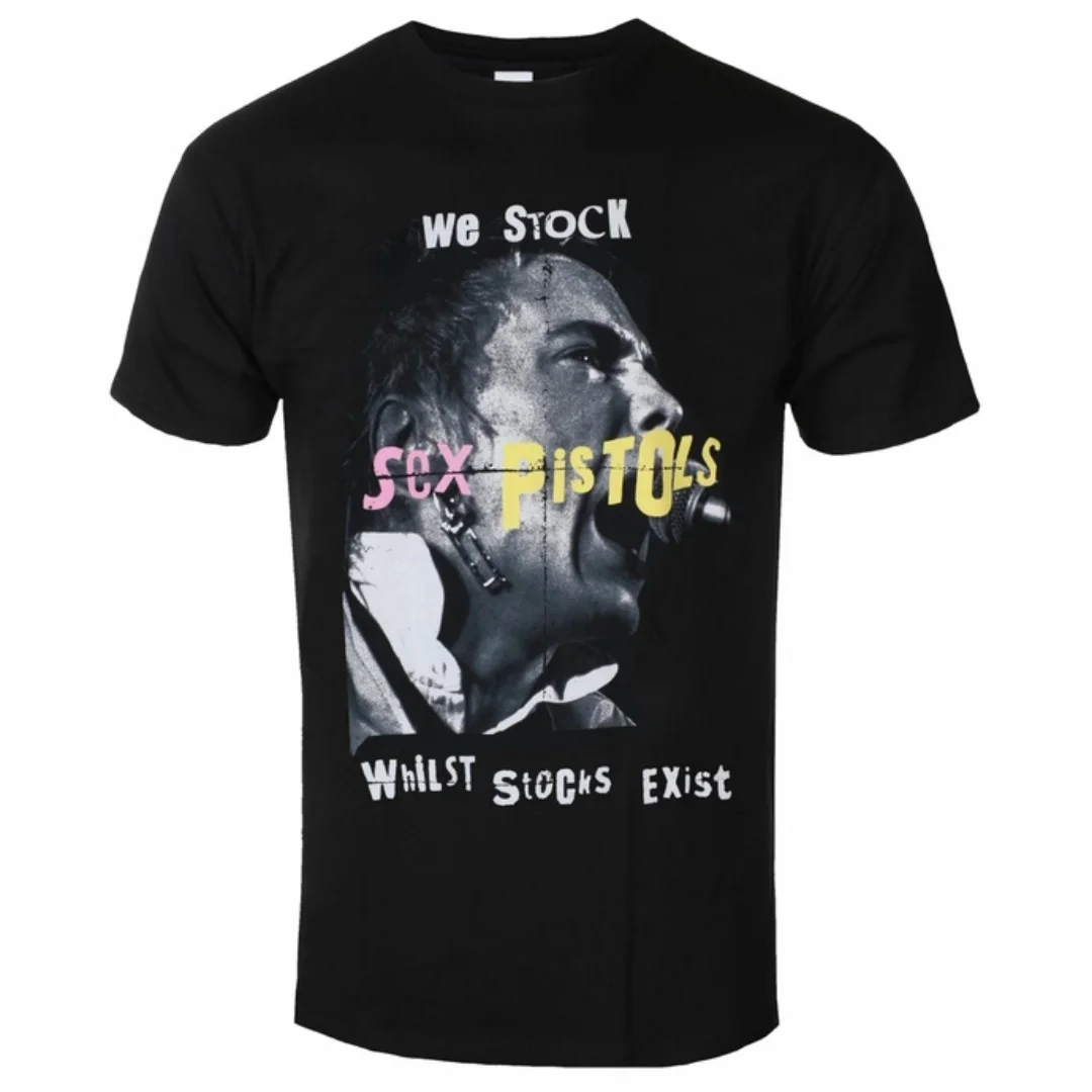 Sex Pistols - We Stock Printed T-shirt - Vintage Punk Band Style Daily T-shirt - Suitable for Both Men and Women