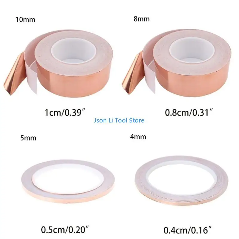 Y08D DIY เดี่ยวตัวนำทองแดงฟอยล์เทปเทปกาวโล่ป้องกันเทป