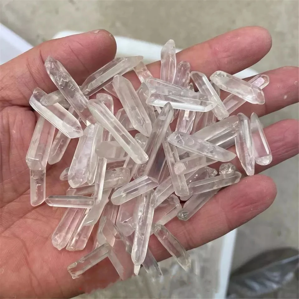 50g 100% NATURAL Lemurian CLEAR Quartz Crystal Polishing Point Healing