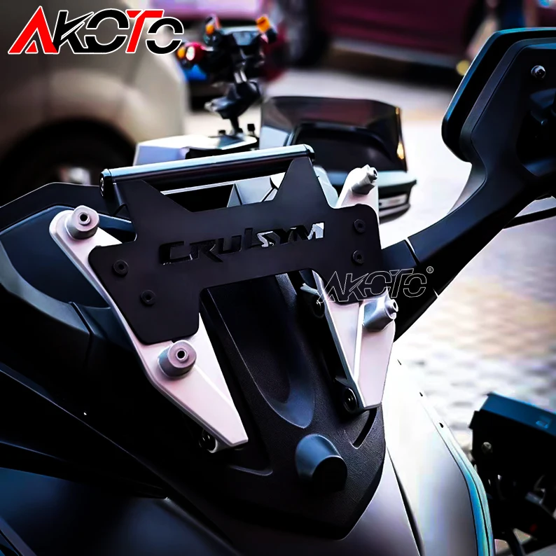 2025+ Motorcycle Phone Holder GPS Navigation Bracket Plate Supporter Bar FOR SYM Cruisym400 Cruisym 400 400i Scooter Accessories view 4