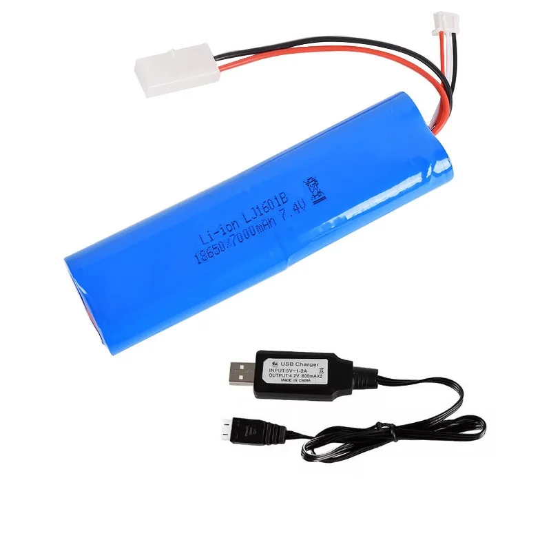 7.4v 7000mAh แบตเตอรี่ Li-Ion 18650 XT60 ปลั๊ก L6.2 ปลั๊ก Tamiya สําหรับ Henglong RC ถัง 1/16 อะไหล่ 3818、3819、3889、3899A、3918、3909