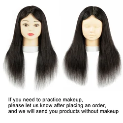 Cabezas de Maniquí de cabello humano 100% Real con estilismo para entrenamiento de cabello, cabezas de muñeca simulada de peluquería Solon para practicar peinados