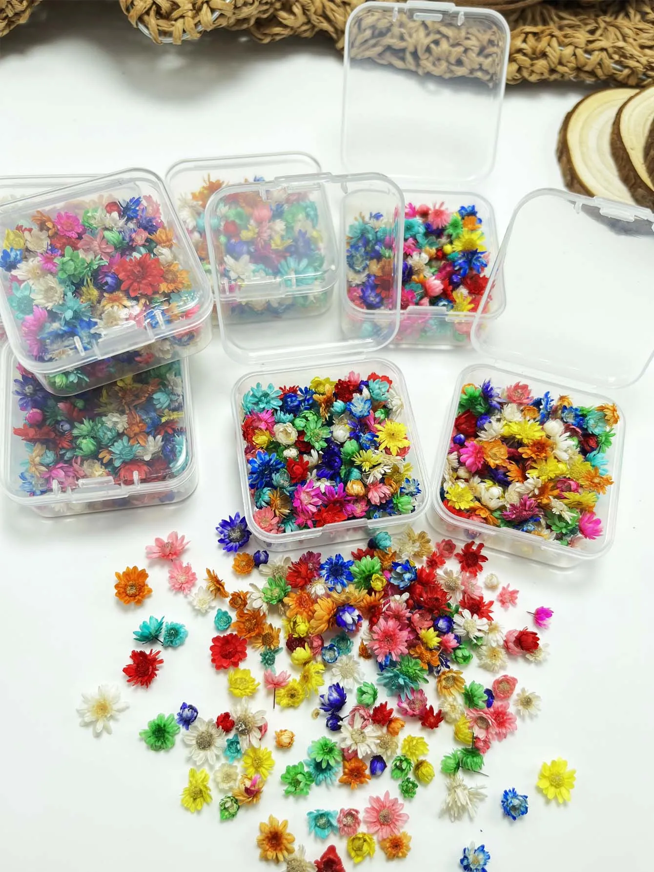 1 Box Flowers for Nail Art Floral Mixed 3D Charms DIY Sliders Press on Nail parts Decorations Summer Manicure Accessories