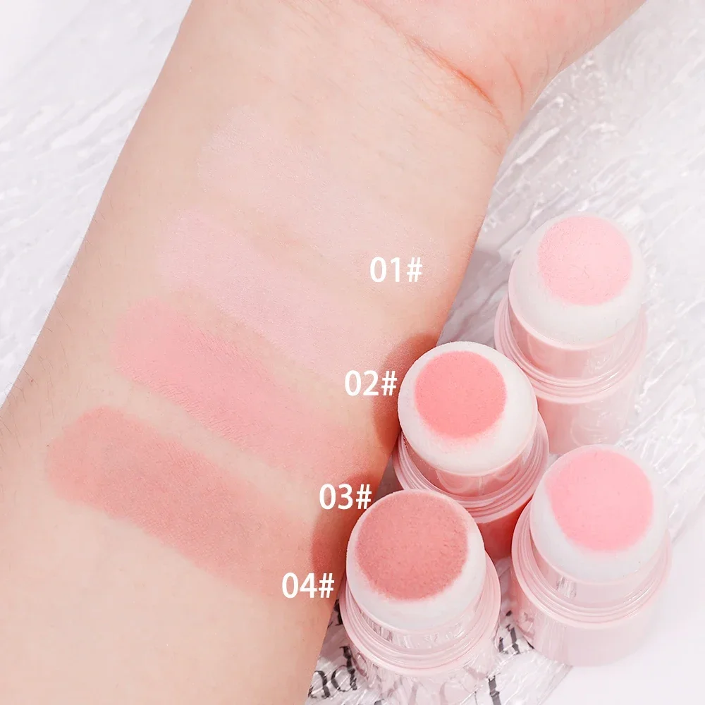 Double-Ended Blush Stick Gesicht Feuchtigkeit creme natürlichen Rouge Stick Pfirsich rosa Wange Tönung wasserdicht dauerhafte Rouge Make-up koreanisch