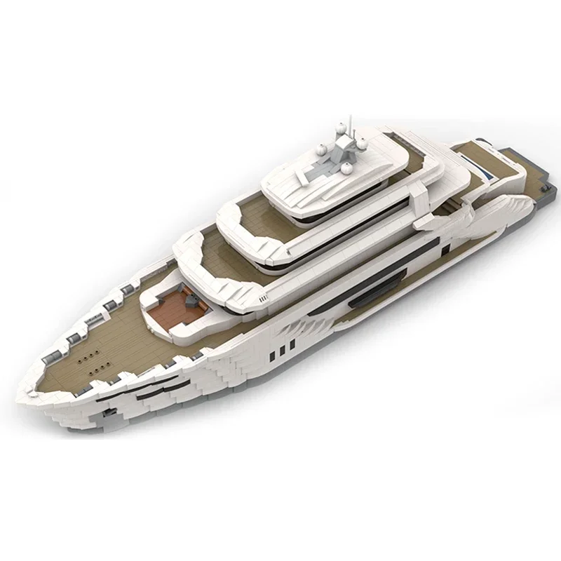 Moc tijolos de construção navio militar modelo superyacht mary jane tecnologia blocos modulares presentes brinquedos para crianças conjuntos diy montagem