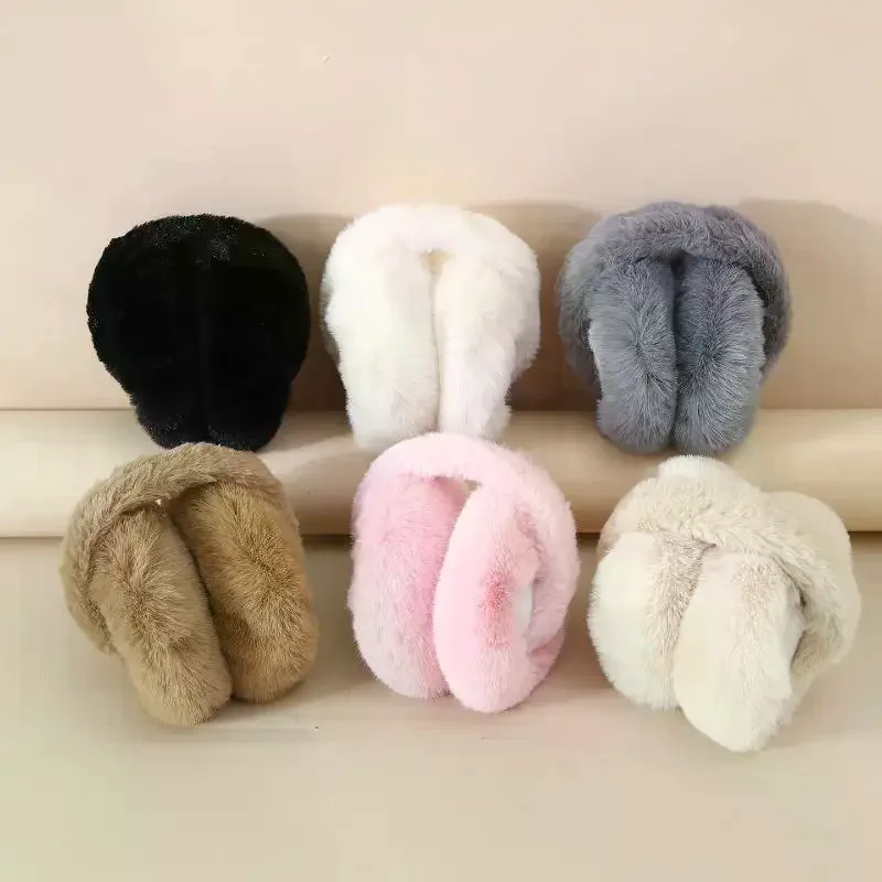 1Pcs Winter Warme Und Niedliche Plüsch Gehörschutz Faltbare kinder Gehörschutz Kalt Und Winddicht Verdickt Student Ohr Tipps