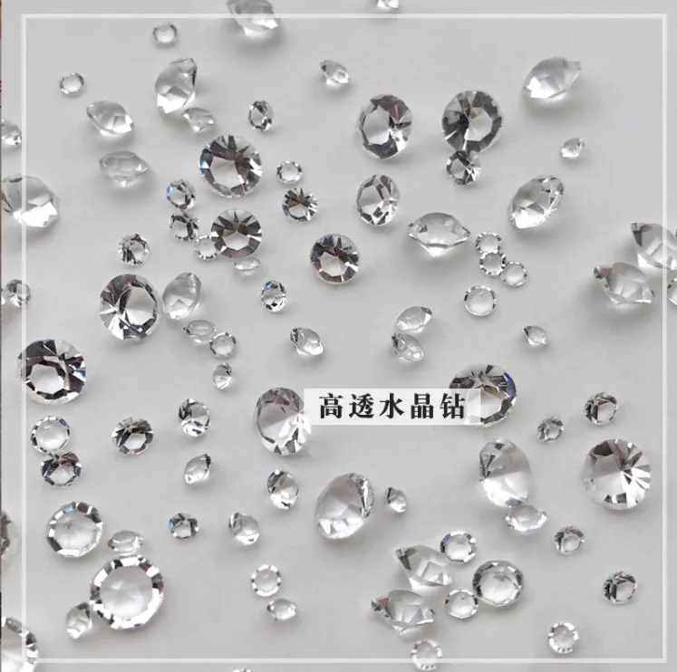 Mixed Size Clear Crystal Diamond Nail Display Decoration Big Clear Pointed Bottom Rhinestone For Take Manicure Accessories