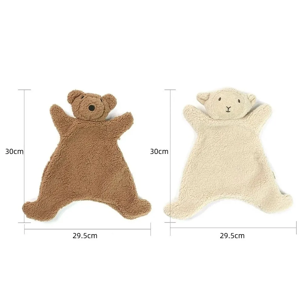 Serviette confortable en forme d'ours pour bébé, couverture de couette en coton Super doux, jouet de sommeil pour enfants
