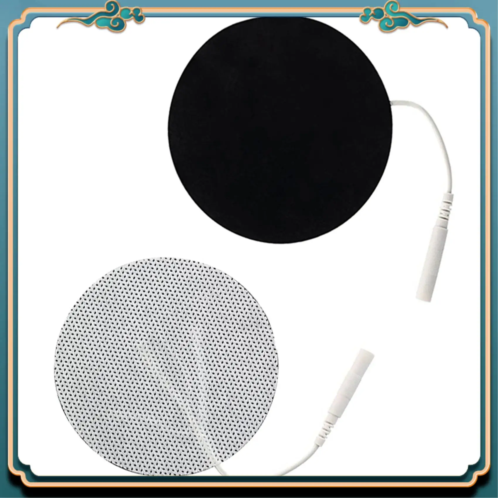 Picture 3: Latest 20 Pcs Electrode Pad 4Cm Circular Non-Woven Acupoint Massage Special Insert For Physiotherapy Electrode Patch