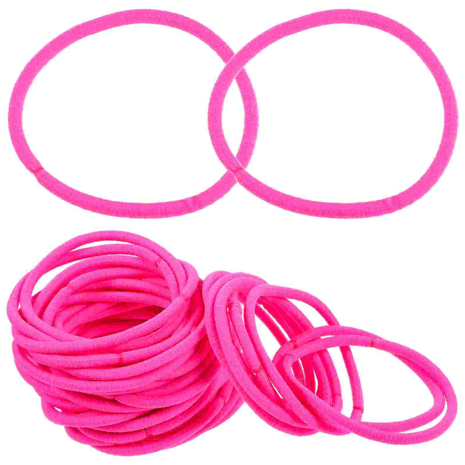 50 Pcs Mini Hair Elastics Thick Ties Ribbons for Girls Ponytail Holders Kids Rubber Bands Rope Child