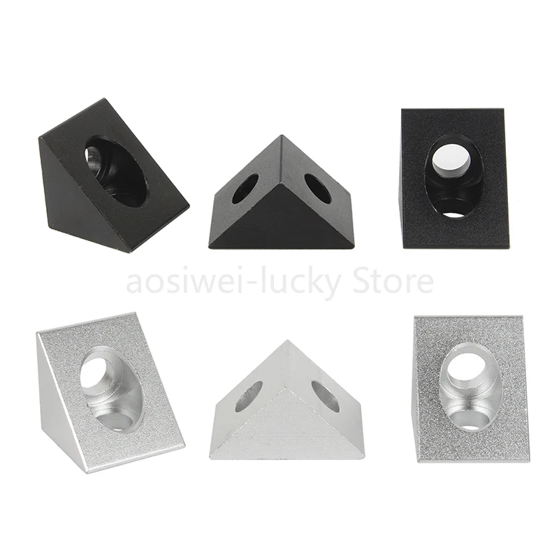 8개/팩 알루미늄 프로파일 2020 시리즈 블록 큐브 브래킷 큐브 삼방 연결기 90도 알루미늄 압출 큐브 3D 프린터