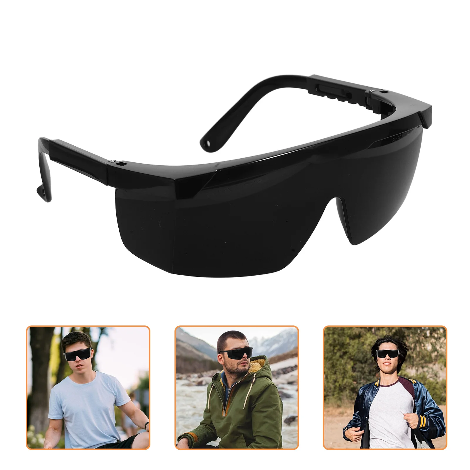 

2Pcs Glasses Black Frame Safe Durable Design Outdoor Partial Viewing Eyewear Eclipse Sunglasses