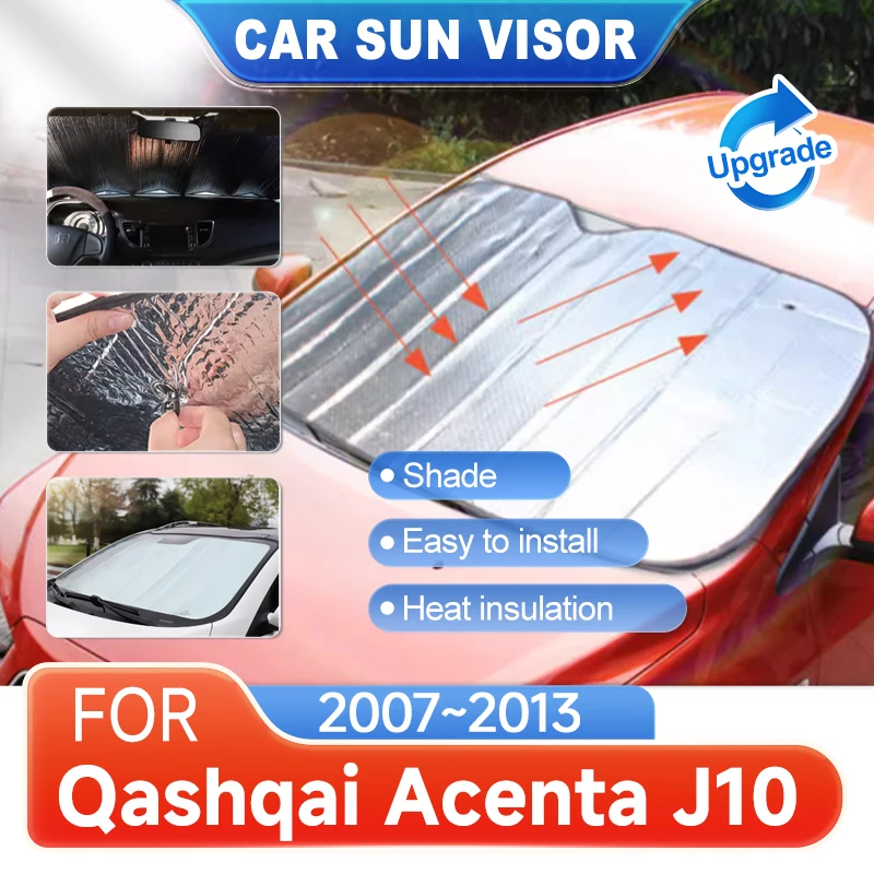 

Car Sunshade Cover For Nissan Qashqai Acenta J10 2007~2013 2011 2012 Car Accessories Sun Protection Windshield Side Window Visor