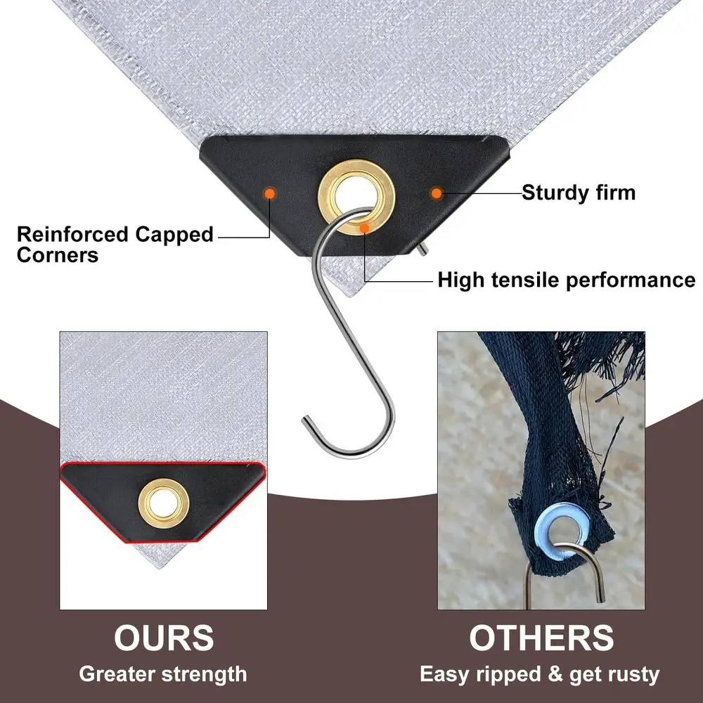 Große 10x20FT robuste wasserdichte Planen mit Ösen, UV-beständigen und verstärkten Kanten für den Außenbereich