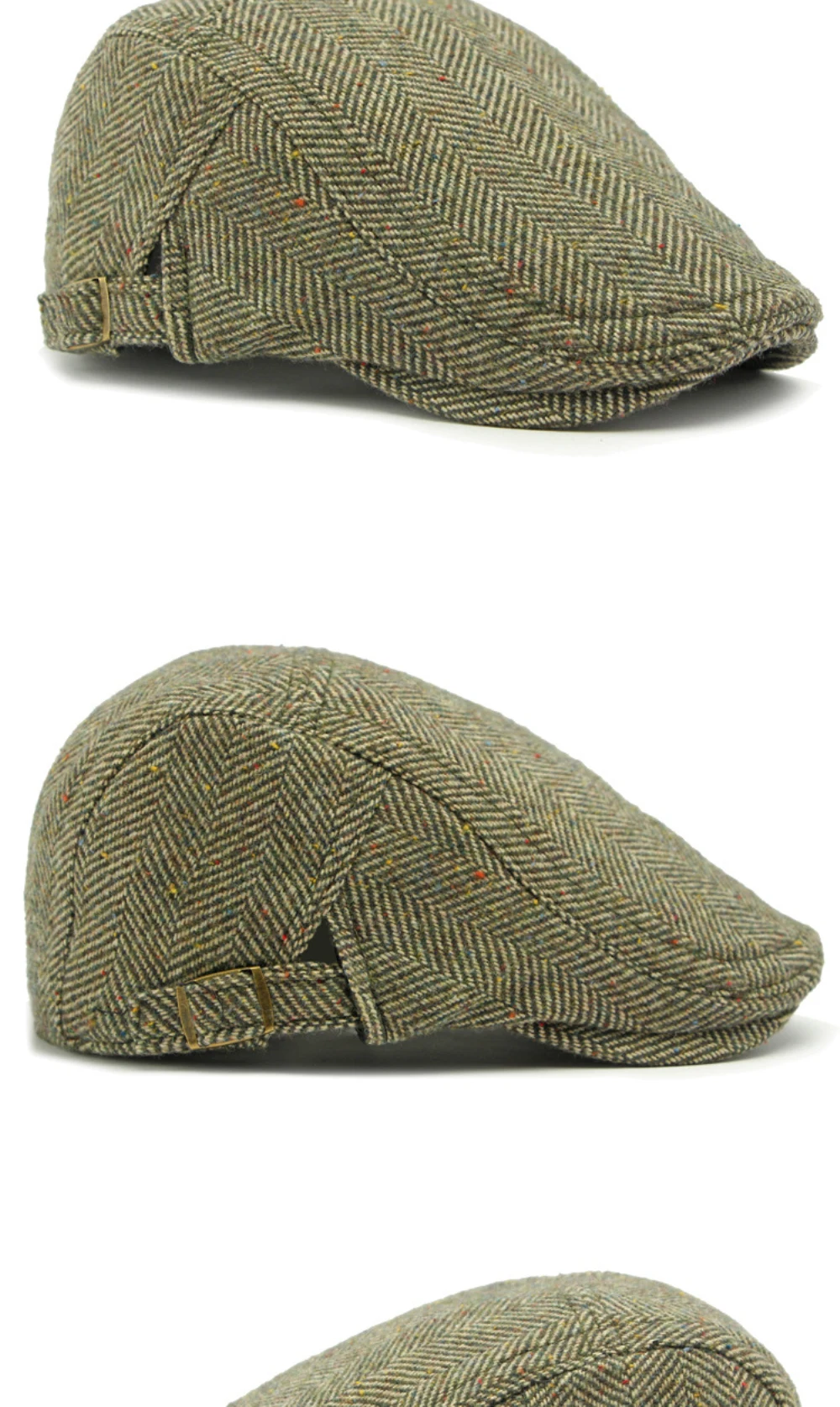 HT4546 Baskenmütze Wolle Hut Männer Frauen Angepasst Ivy Flache Kappe Retro Künstler Maler Gestreiften Baskenmütze Hut Männlich Weiblich Herbst Winter Baskenmütze Kappe – Detail 6