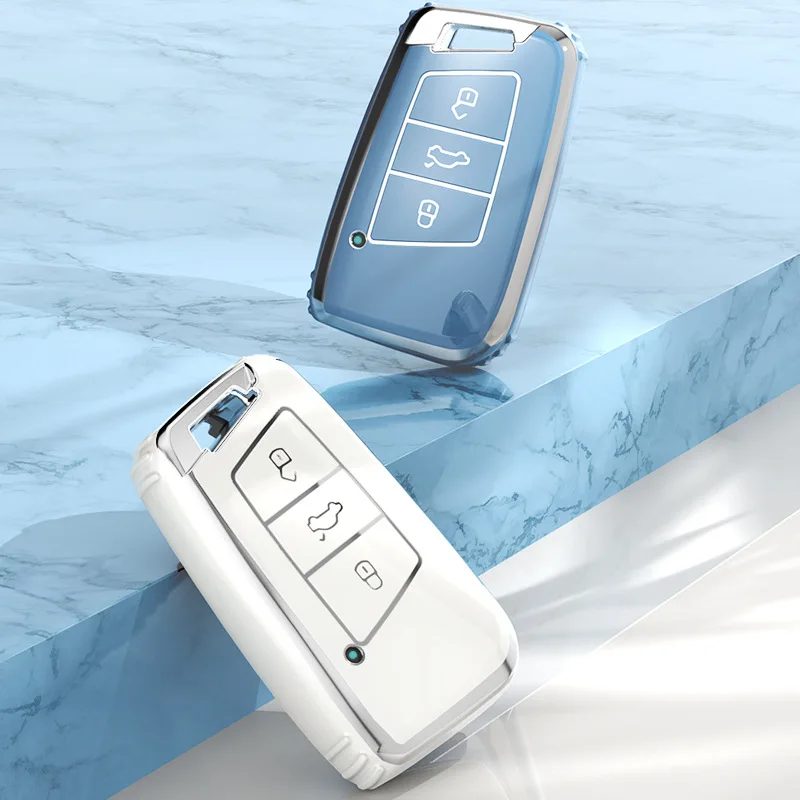 

For VW Volkseagen Passat B8 Magotan For Skoda Superb A7 Kodiaq Seat TPU Car Remote Key Case Cover Shell Protector Accessories