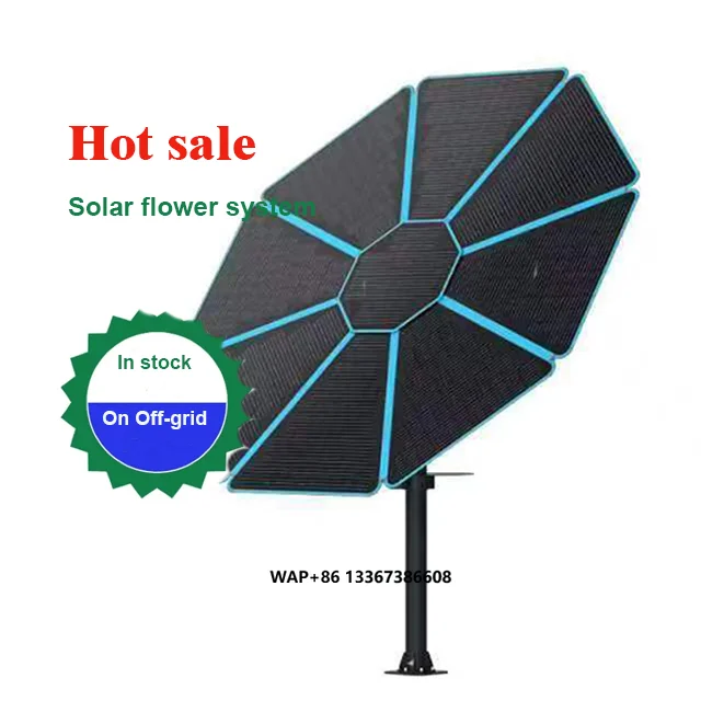 Hot Sale Outdoor Sunflower MPPT 1000 Watt Complete Solar Flower System for Home Photovoltaic Solar System