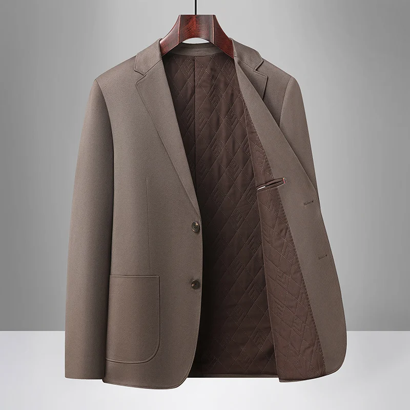 

Новое мужское модное деловое банкетное и свадебное платье блейзера с хлопковой подкладкой для джентльмена для хостков и актеров, повседневный блейзер