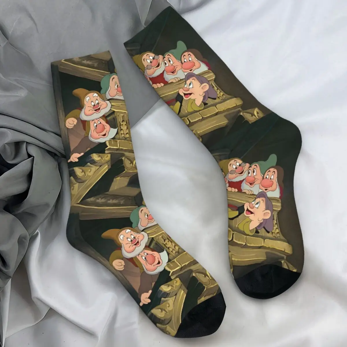 The Seven Dwarfs In Snow White Stockings Men Socks Soft Novelty Socks Autumn Climbing Non Slip Design Socks Birthday Present