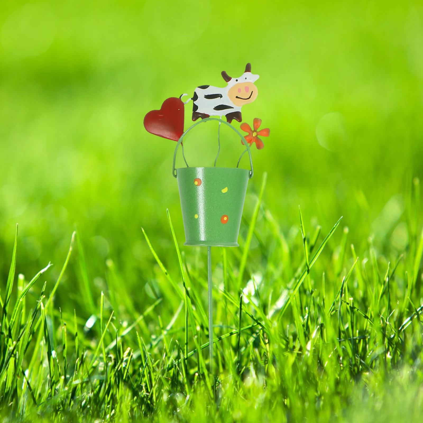 

Metal Garden Stakes Decorative Iron Crafts Yard naments Outdoor Garden Decoration Flowerpot Accessories Sturdy Safe Cartoon L