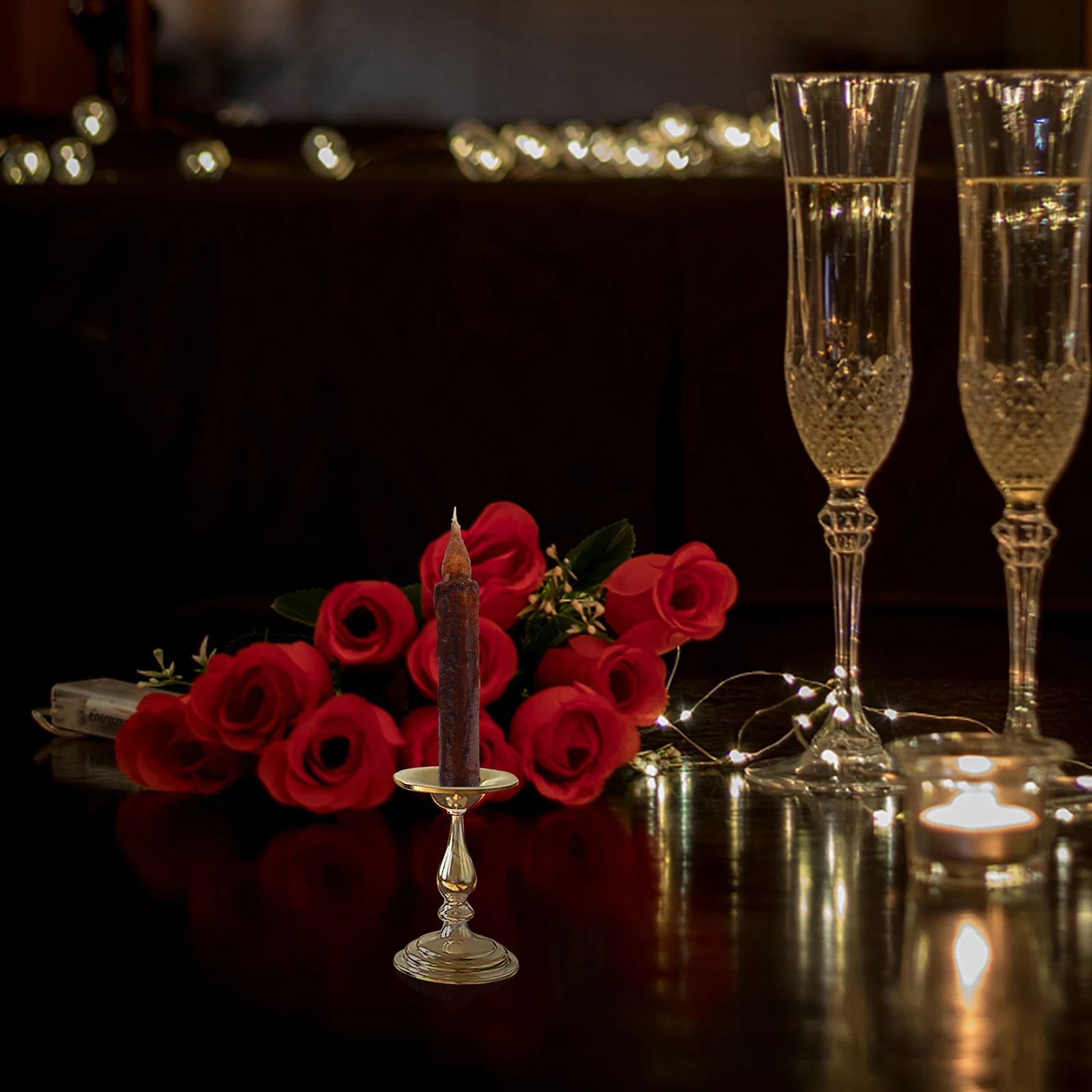 

2Pcs Electronic Candles Flameless Operated Decorative Lights for Home Party Wedding Warm Atmosphere Reusable ABS