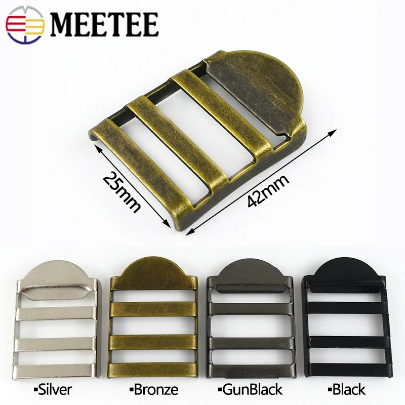 4-20Pc 25mm Metal Ring Buckles for Bag Strap Webbing Tri-Glide Slider Buckle Dog Collar Belt Clasp Hook DIY Hardware Accessories