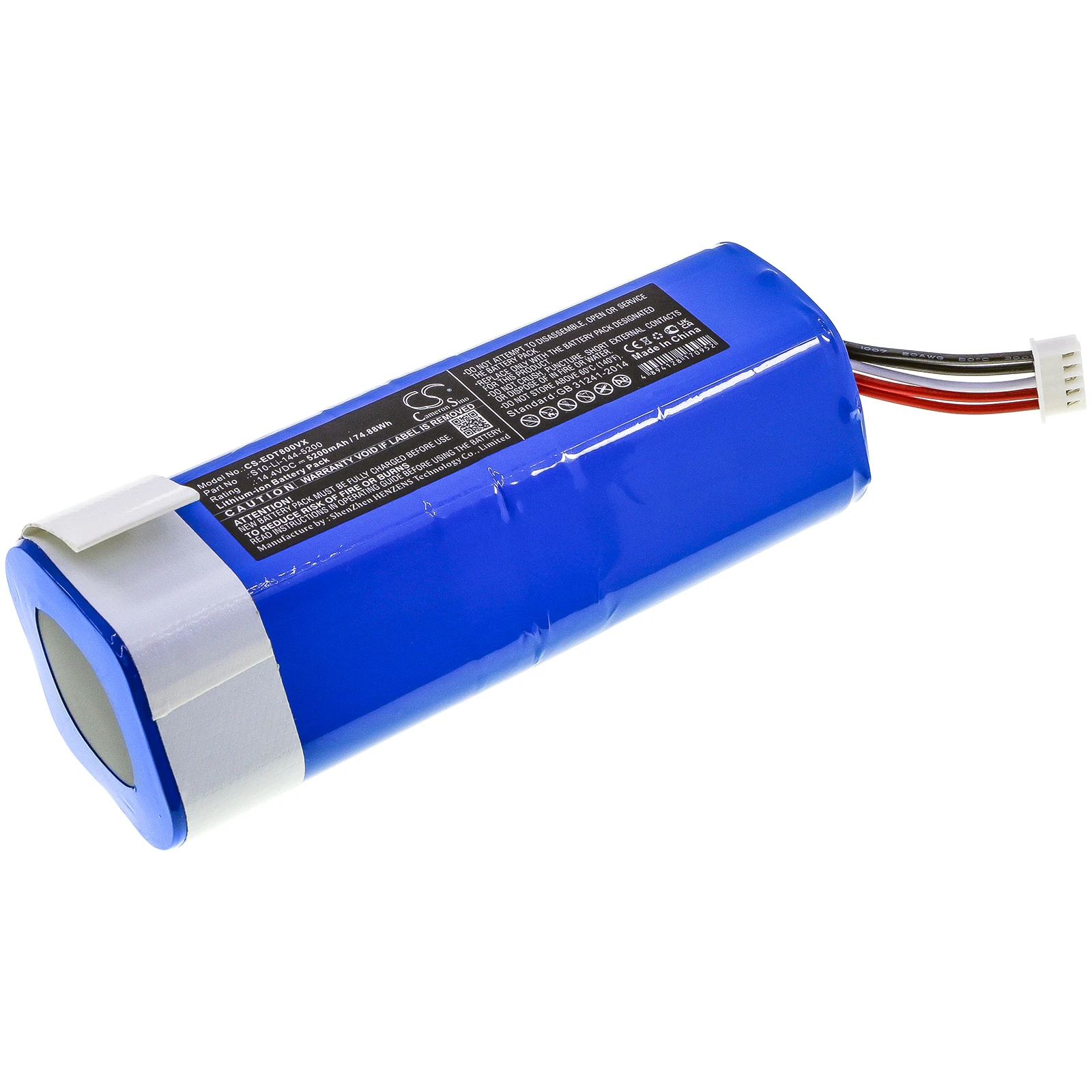 

Li-ion Vacuum Battery for Ecovacs, 14.4V, 5200mAh, Compatible Models: DBX11-11, T10 OMNI, T10 PLUS, T20 OMNI, T20e OMNI, T5, T8