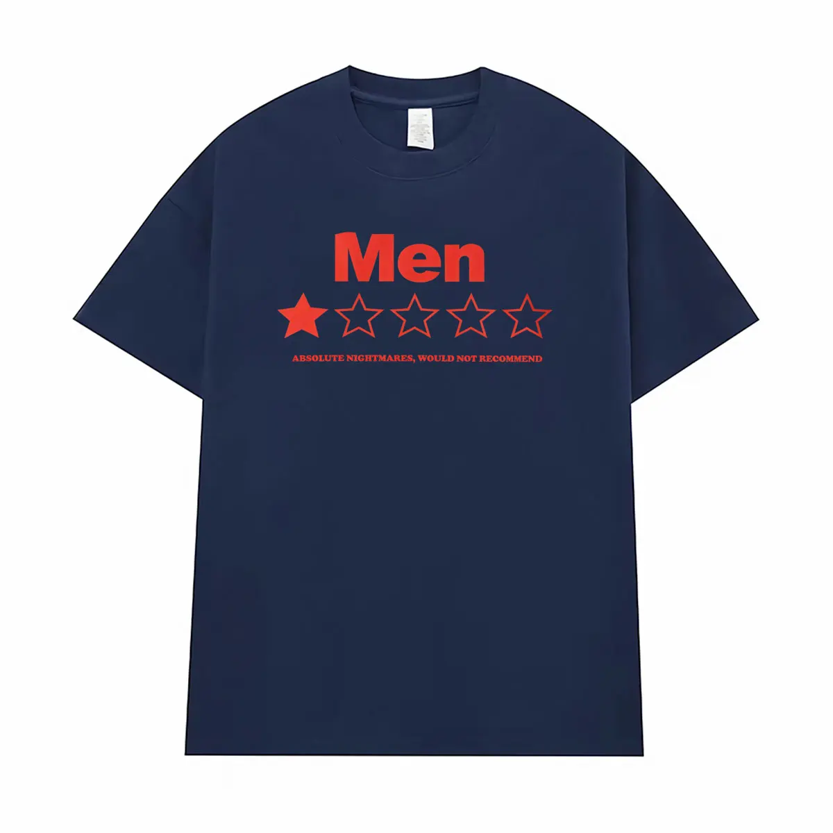 Men One Star Review Absolute Nightmares Would Not Recommend T Shirts Men Women Harajuku Retro Cotton Casual Short Sleeve T-Shirt