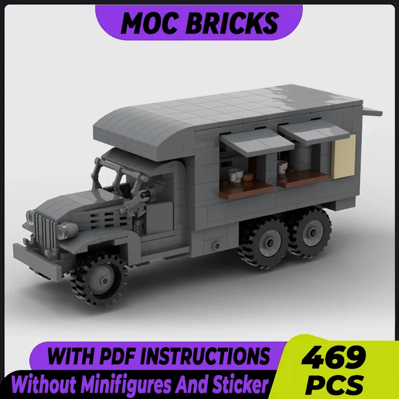 

City Vehicle Model Moc Building Bricks GMC CCKW Club Service Car Technology Modular Blocks Gift Christmas Toys DIY Sets Assembly