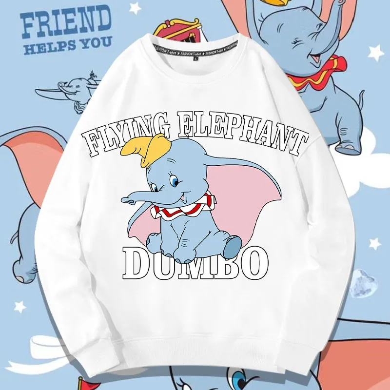 

2024 New Disney Dumbo Co-named Crewneck Hoodie Women's Clothes Foreign Style Design Sense Of Niche Coat