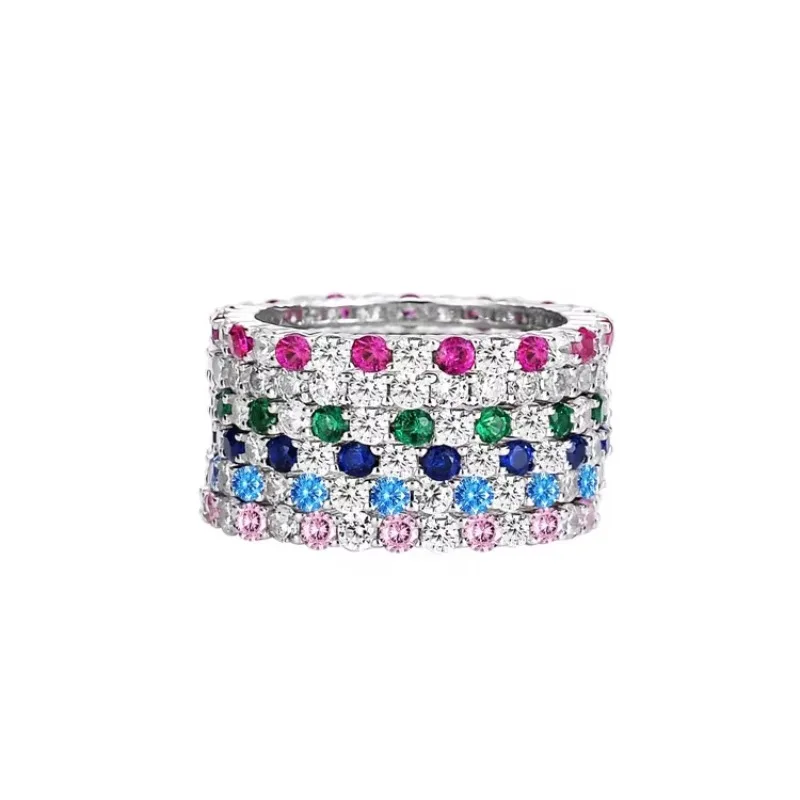 PT950 platinum ring for women, wholesale, trendy ins style, with diamonds and zirconium gemstones, cross-border version