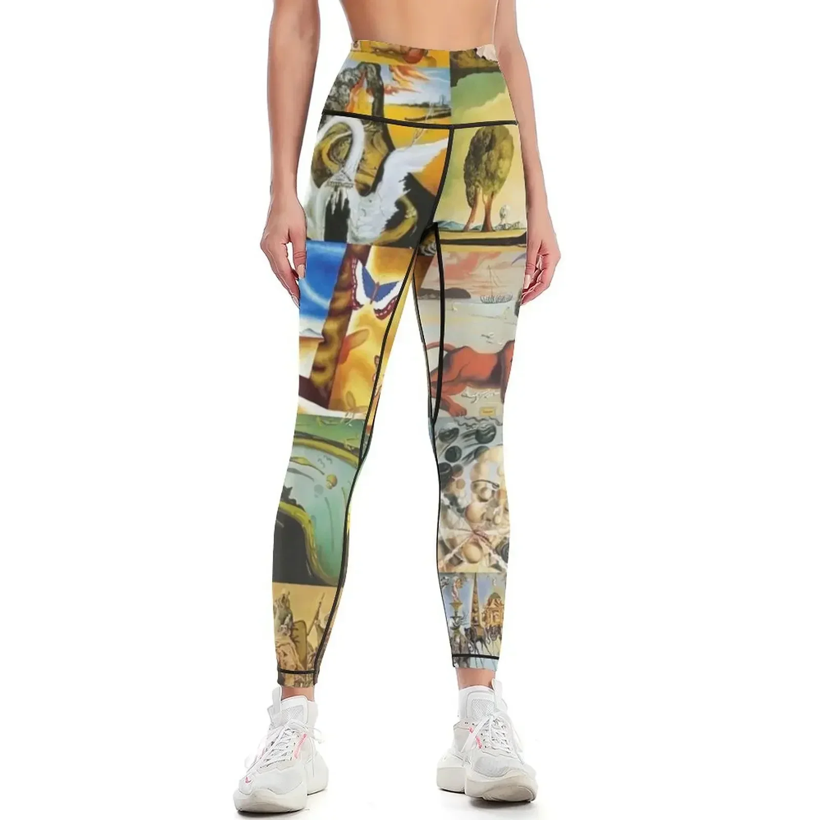 

Salvador Dali Leggings sports shirts gym legging pants raises butt Women sportwear flared Womens Leggings