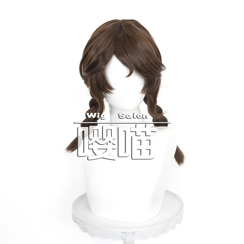 Anime Game Identity Ⅴ Emma Woods Gardener Cosplay Wig Long Brown Wig Halloween Party Role Play + Free Cap