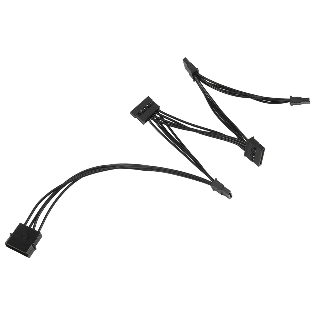 Y14A4Pin IDE zu 5-Port Netzteil Kabel 4Pin Molex zu Multi SATA Port 18AWG Draht Netzkabel für Festplatte HDD SSD PC