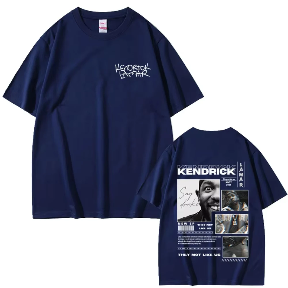 Rapper Kendrick Lamar They Not Like Us 2025 Merch T-shirts Male Vintage Casual T Shirt Men Women Fashion Hip Hop Cool Streetwear