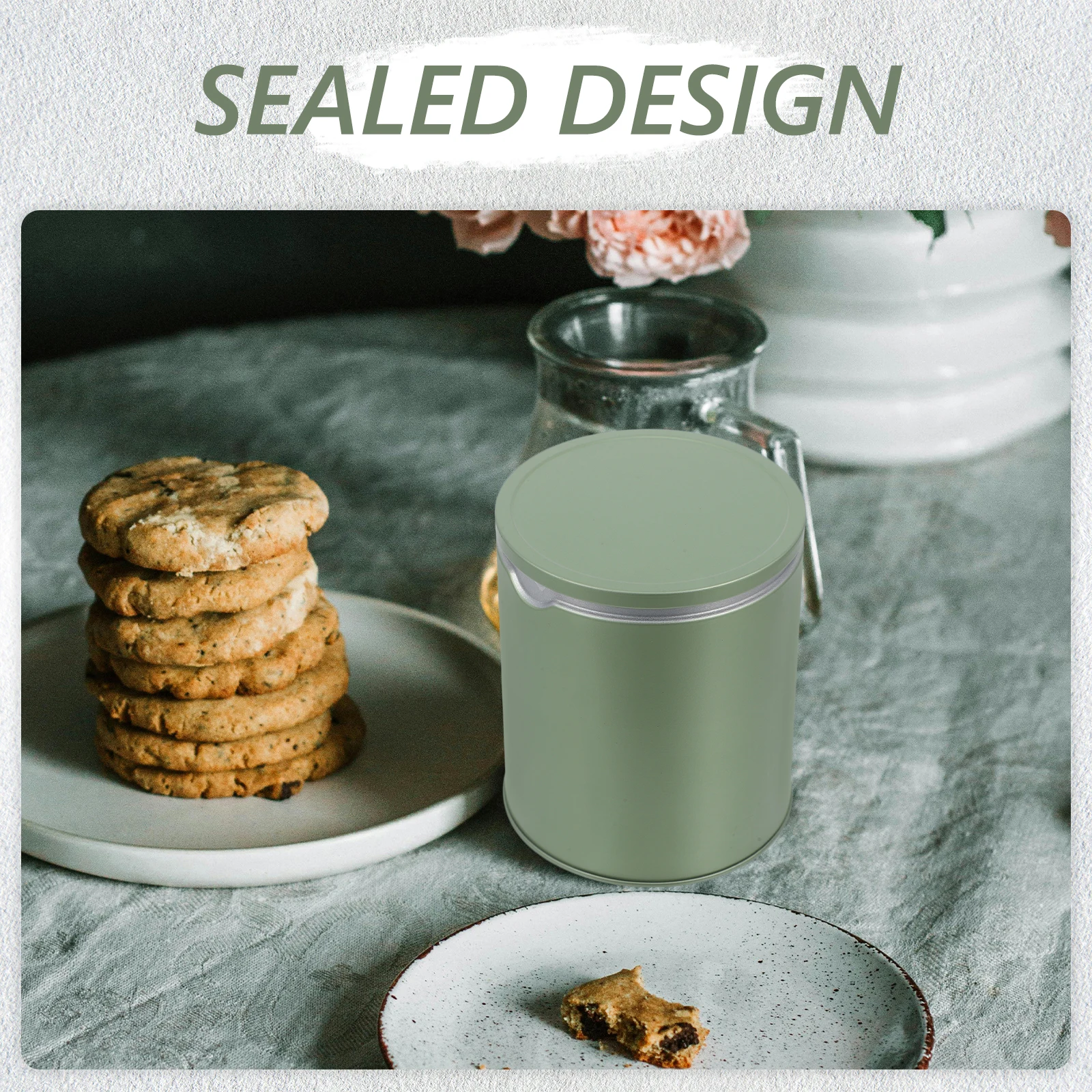 

3pcs Tinplate Tea Canister Tea Leaf Storage Jar Airtight Coffee Bean Container Candy Holder Metal Dry Food Storage Can Sealed