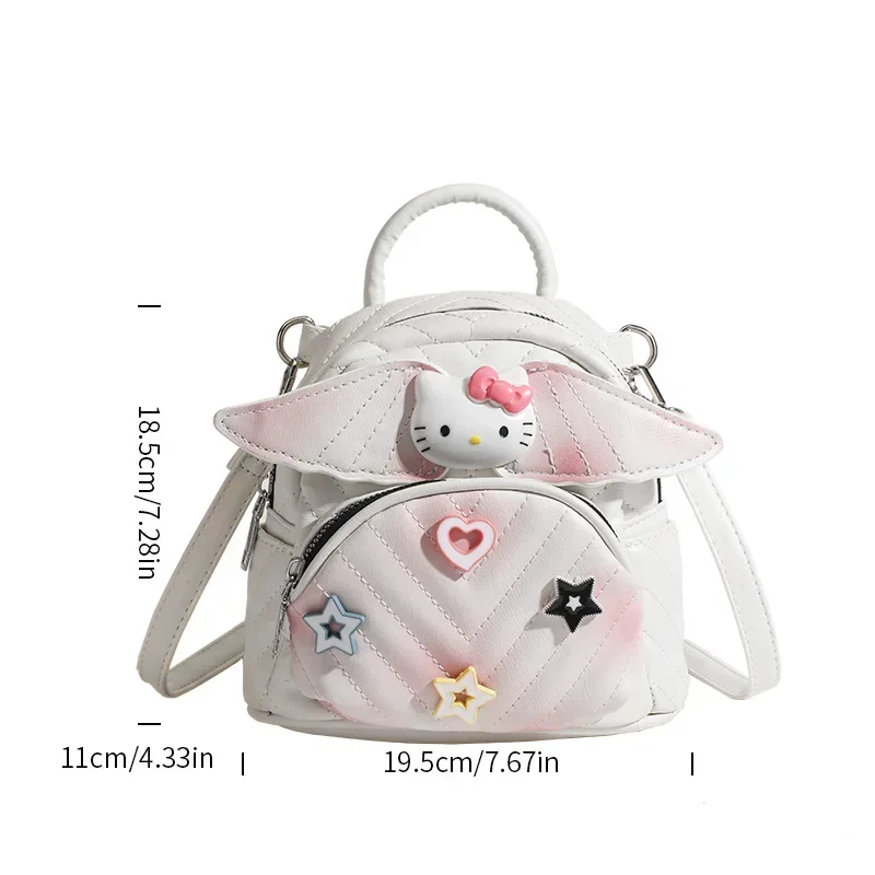 Hello Kitty Sanurgente Cute Girl Sac à dos en fil à broder teint en vrac, Minorité féminine, All-Match Mini, Initiated Bag