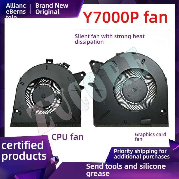 기존 Len ovo Savior Y7000P Y530P Y7000P-2019 CPU 그래픽 카드 냉각 팬에 적용 가능