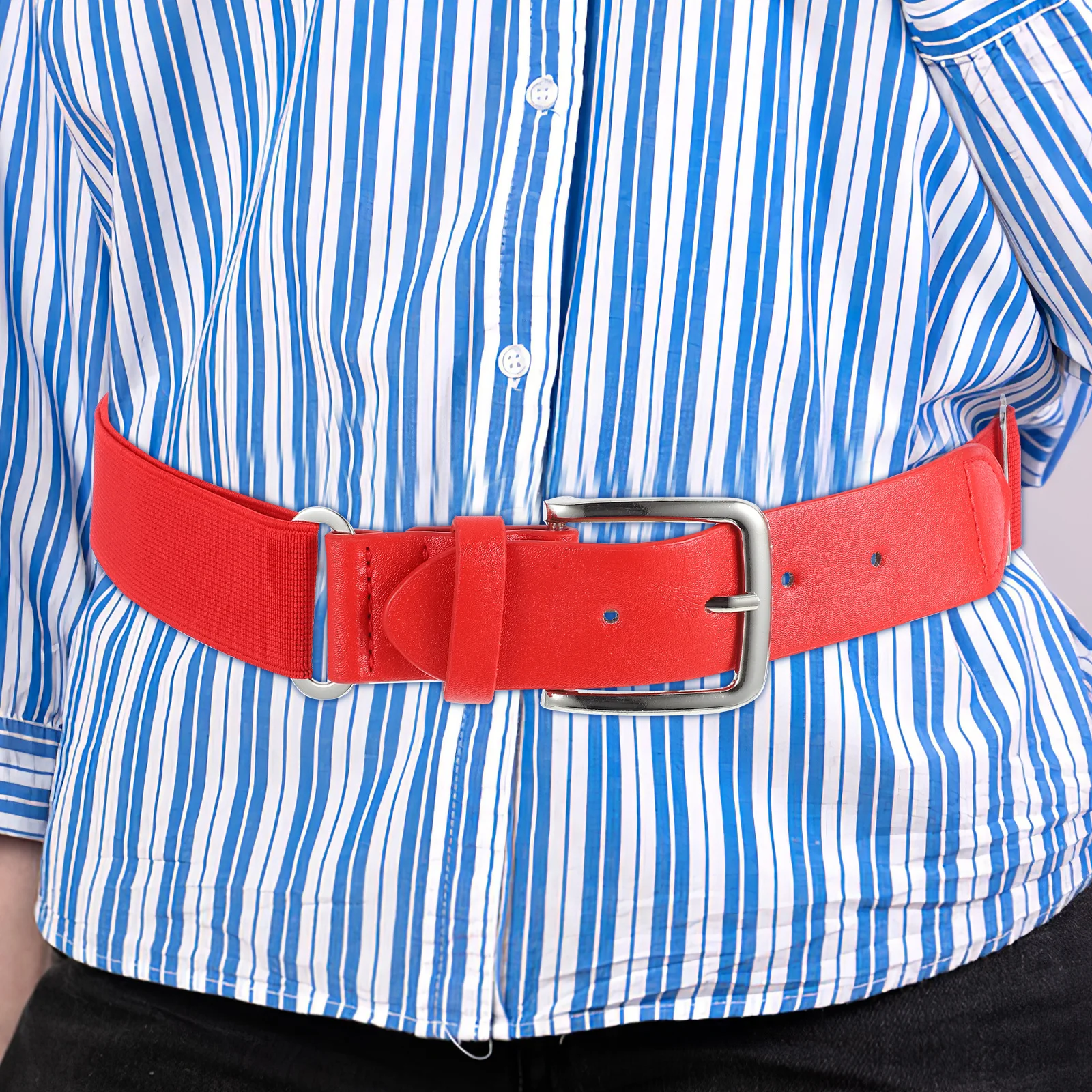 حزام خصر مرن قابل للتعديل للبيسبول للرجال والنساء والشباب والرياضات الواقية وحزام من البولي يوريثان المطاطي لرياضات الفريق