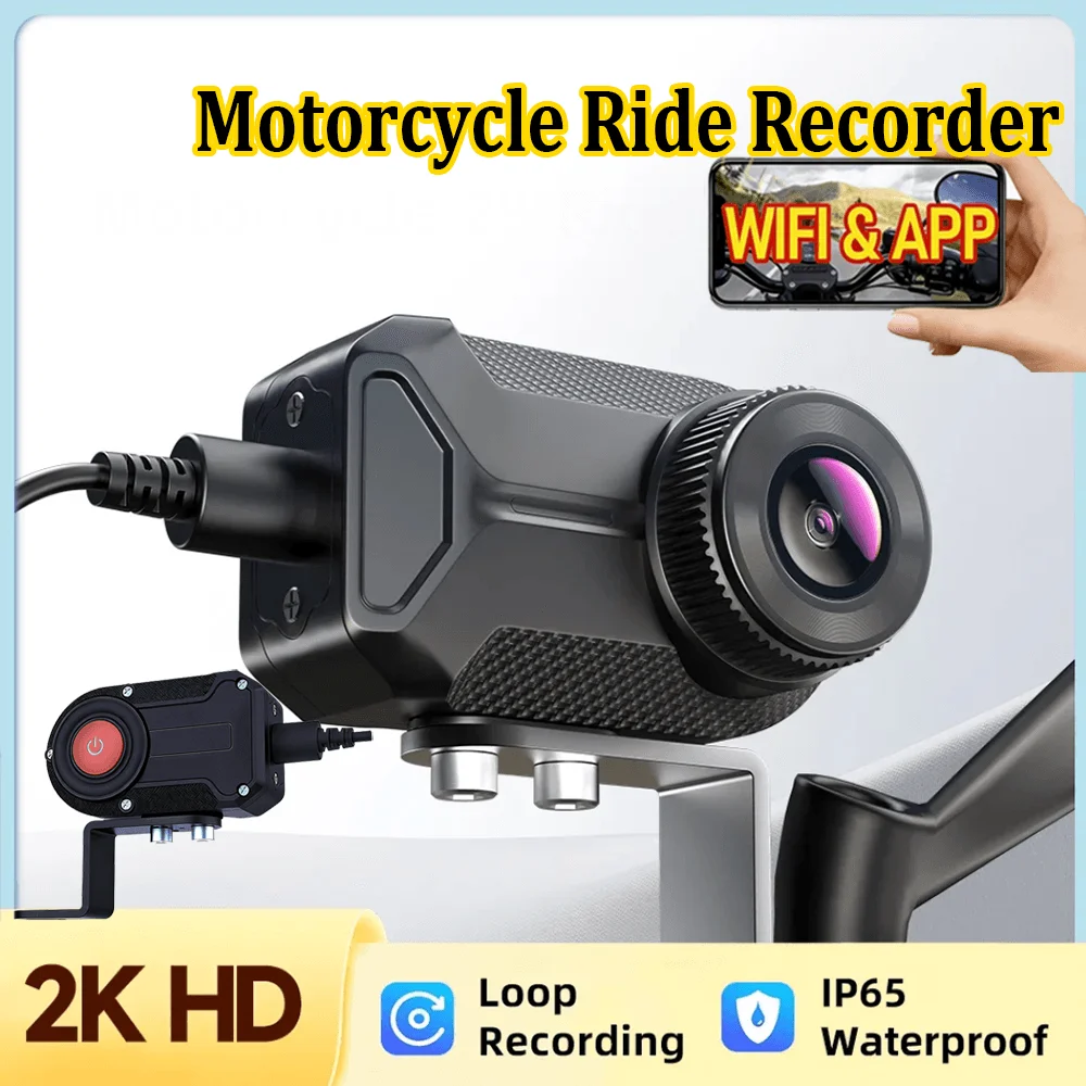 AliExpress WDSZKMYF New 2K HD Motorcycle Driving Dash Cam Camcorder IP65 Mountain Electric Bike Bicycle Motorcycle Helmet Camera Outdoor Black Box