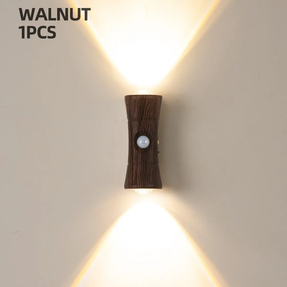 Dual Up Down Lighting PIR Motion Sensor Wall Lamp 3 Color Light Rechargeable LED Wall Light Waterproof Modern Design