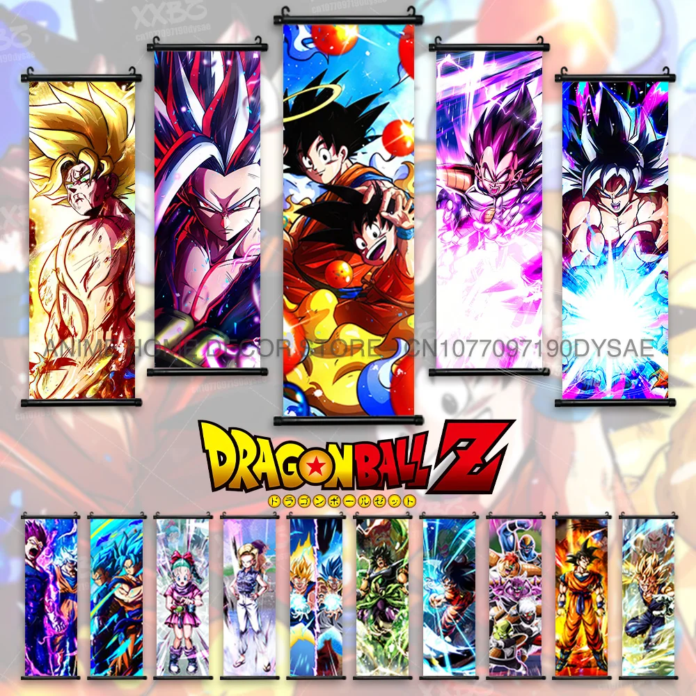 

Dragon Ball Posters Anime Scrolls Picture Kakarot Hanging Paintings Gotenks Home Decorative Goku Wall Art Vegeta Wallpaper Mural